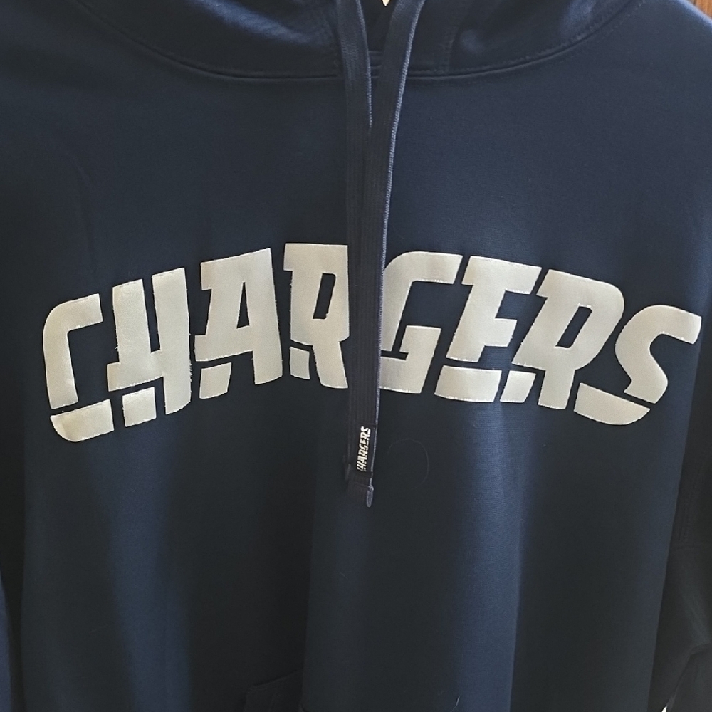 Nike Navy Blue Chargers Thera Fit Hoodie - Picture 2 of 7